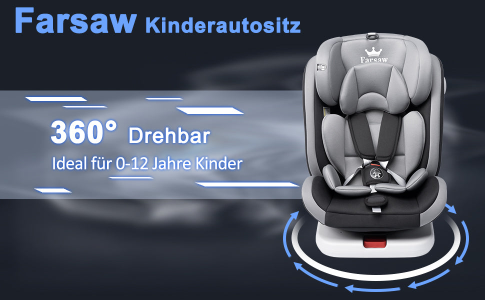 AP01 KL005 Kindersitz 360° Babyautositz drehbar ISOFIX