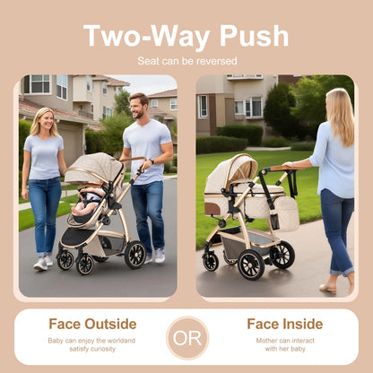 3 in 1 Kinderwagen mit Moskitonetz