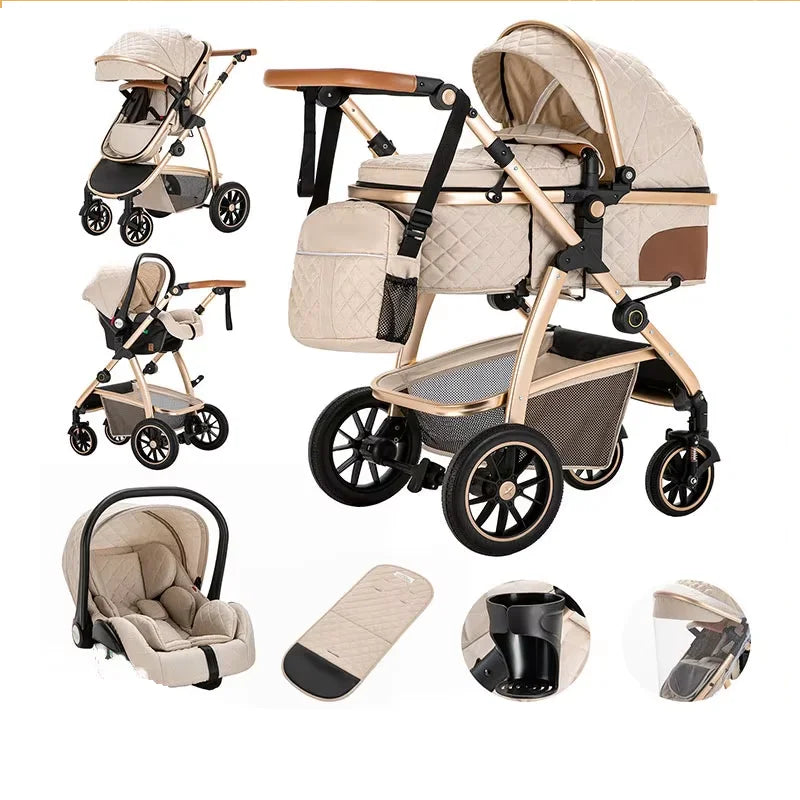 3 in 1 Kinderwagen mit Moskitonetz