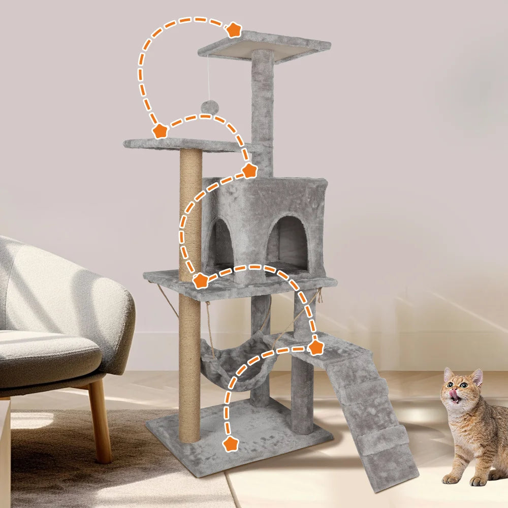 Katzenklettergerüst mit großer Aussichtsplattform