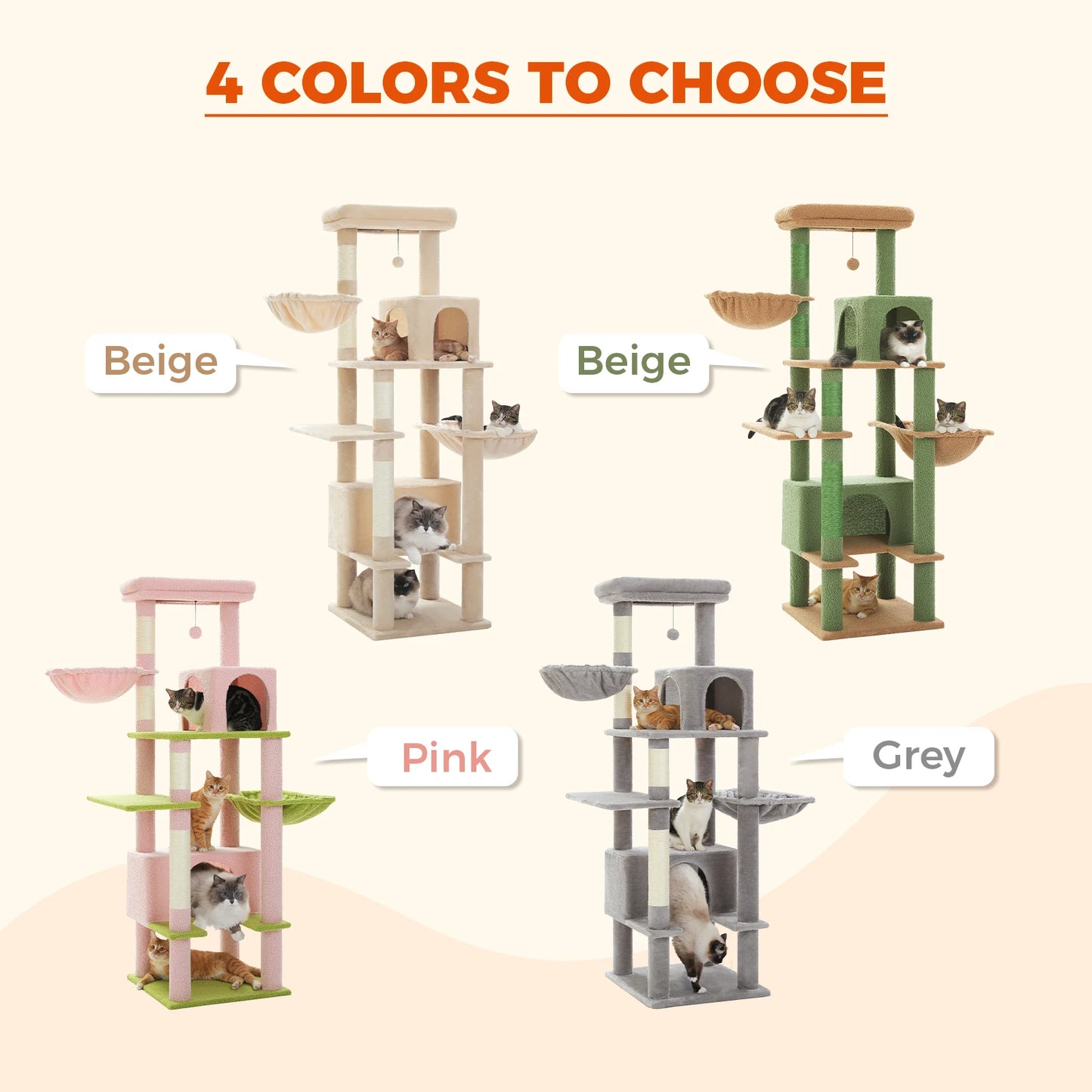 Kratzbaum mit Metallhängematte