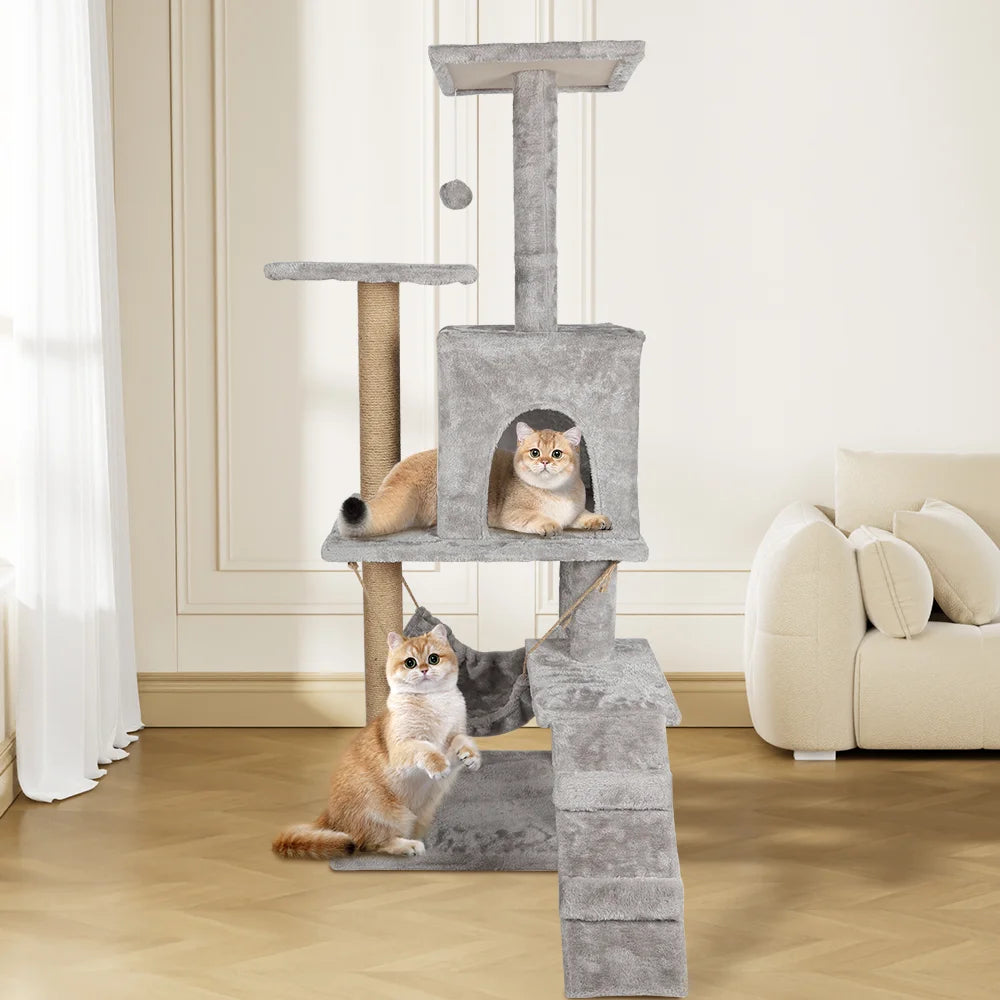 Katzenklettergerüst mit großer Aussichtsplattform