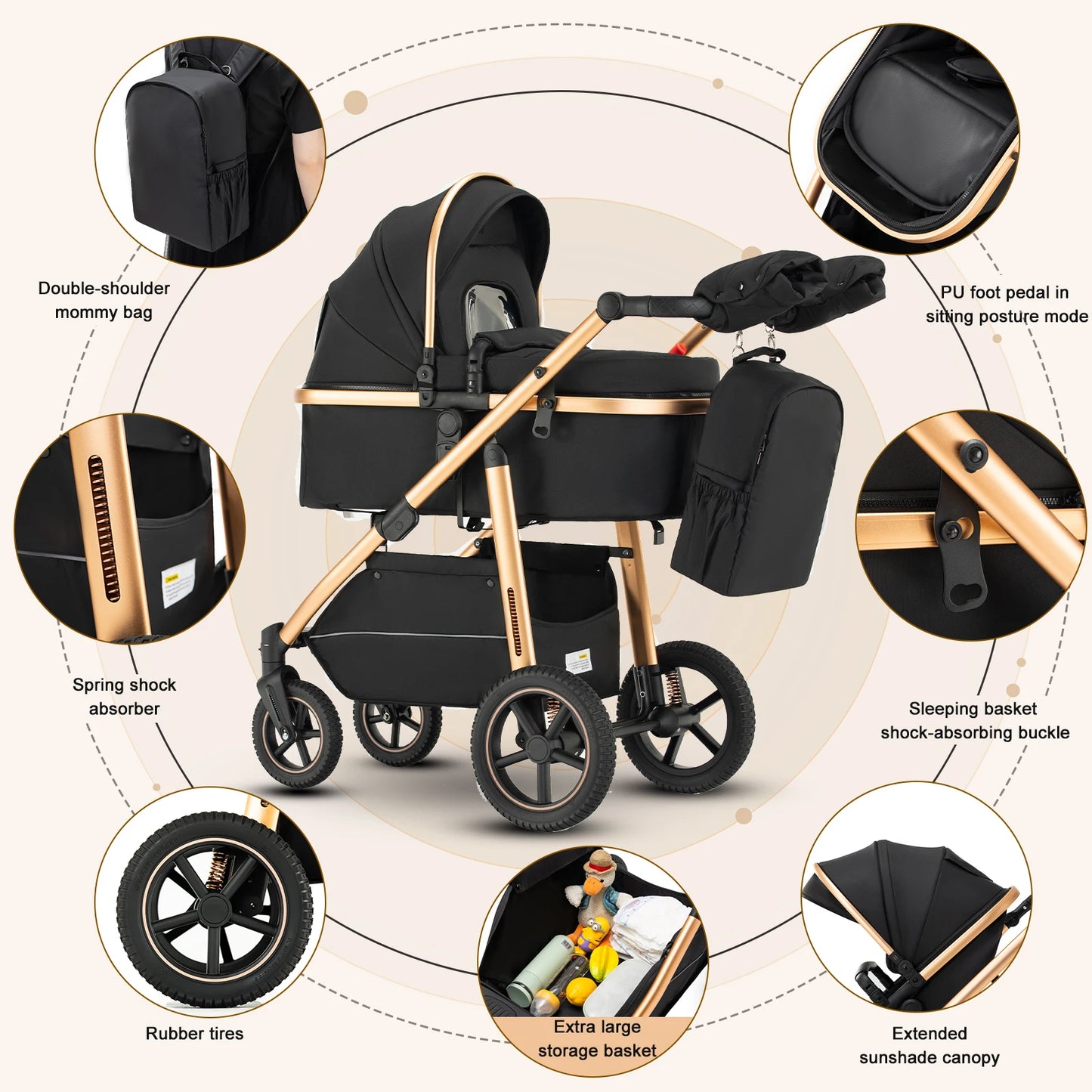 Kinderwagen 3 in 1 Modell 516