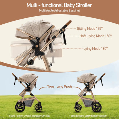 3 in 1 Kinderwagen mit Moskitonetz