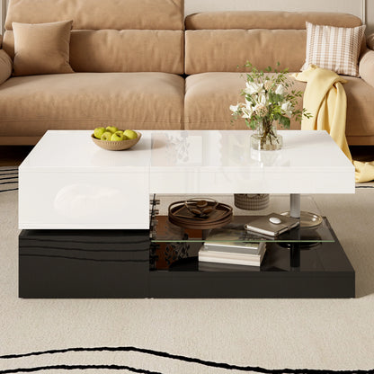 Moderner Couchtisch mit LED-Umgebungsbeleuchtung