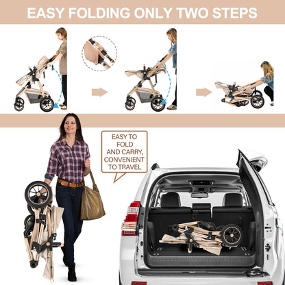 3 in 1 Kinderwagen mit Moskitonetz