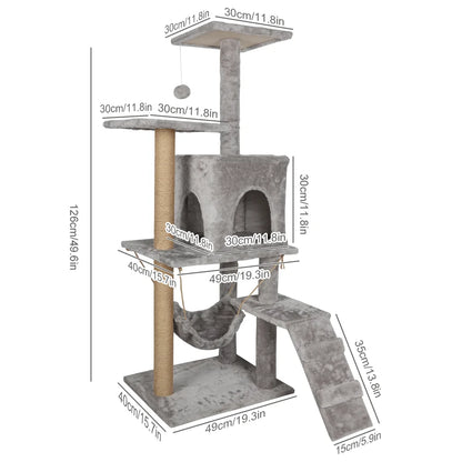 Katzenklettergerüst mit großer Aussichtsplattform