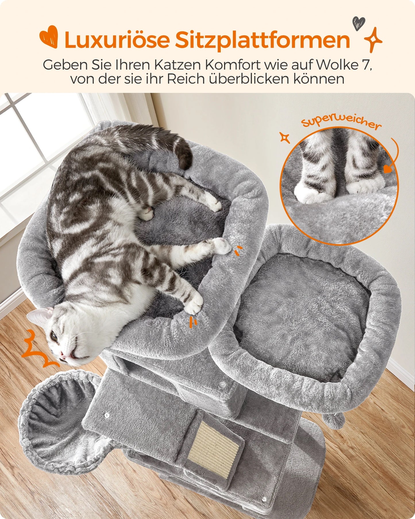 Feandrea Kratzbaum 206 cm hoch