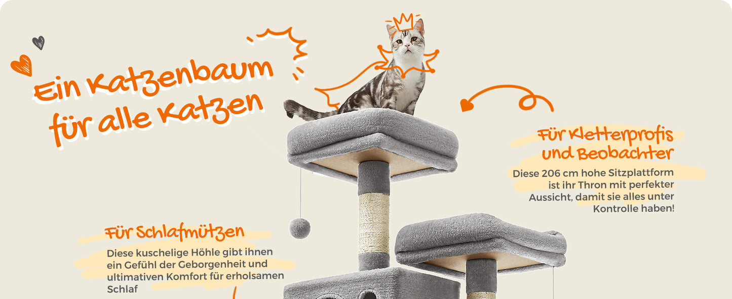 Feandrea Kratzbaum 206 cm hoch